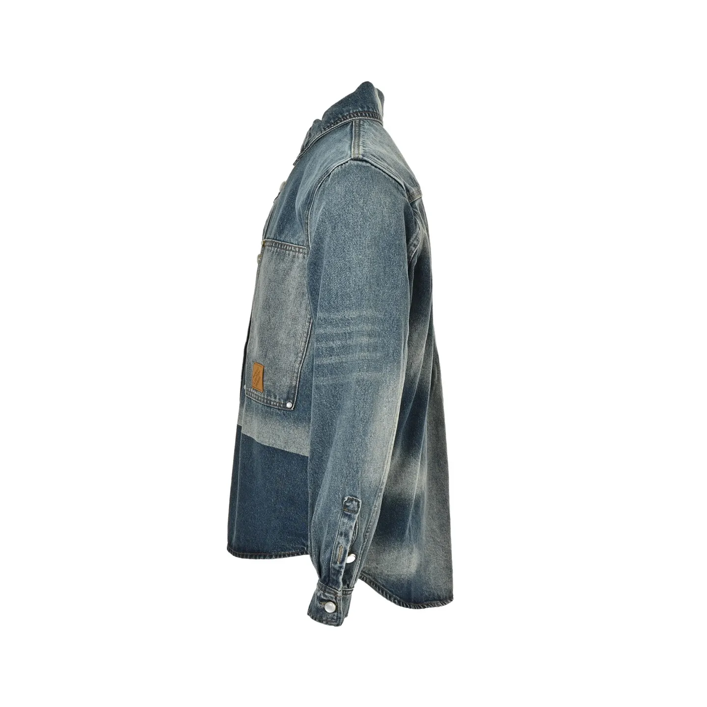Louis Vuitton/Louis Vuitton 24Fw sun-faded washed denim jacket